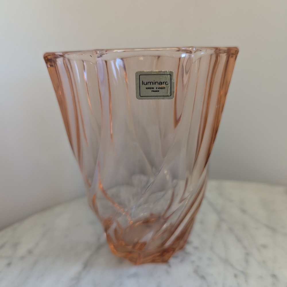 Luminarc Pink Vintage Vase Made In France